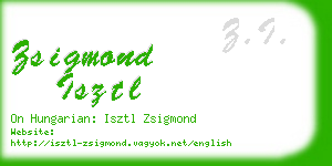 zsigmond isztl business card